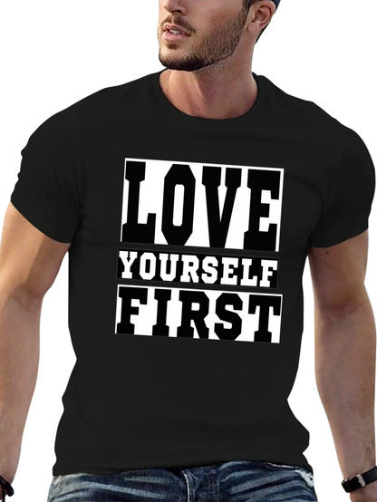 Love Yourself First Graphic Tee - Black