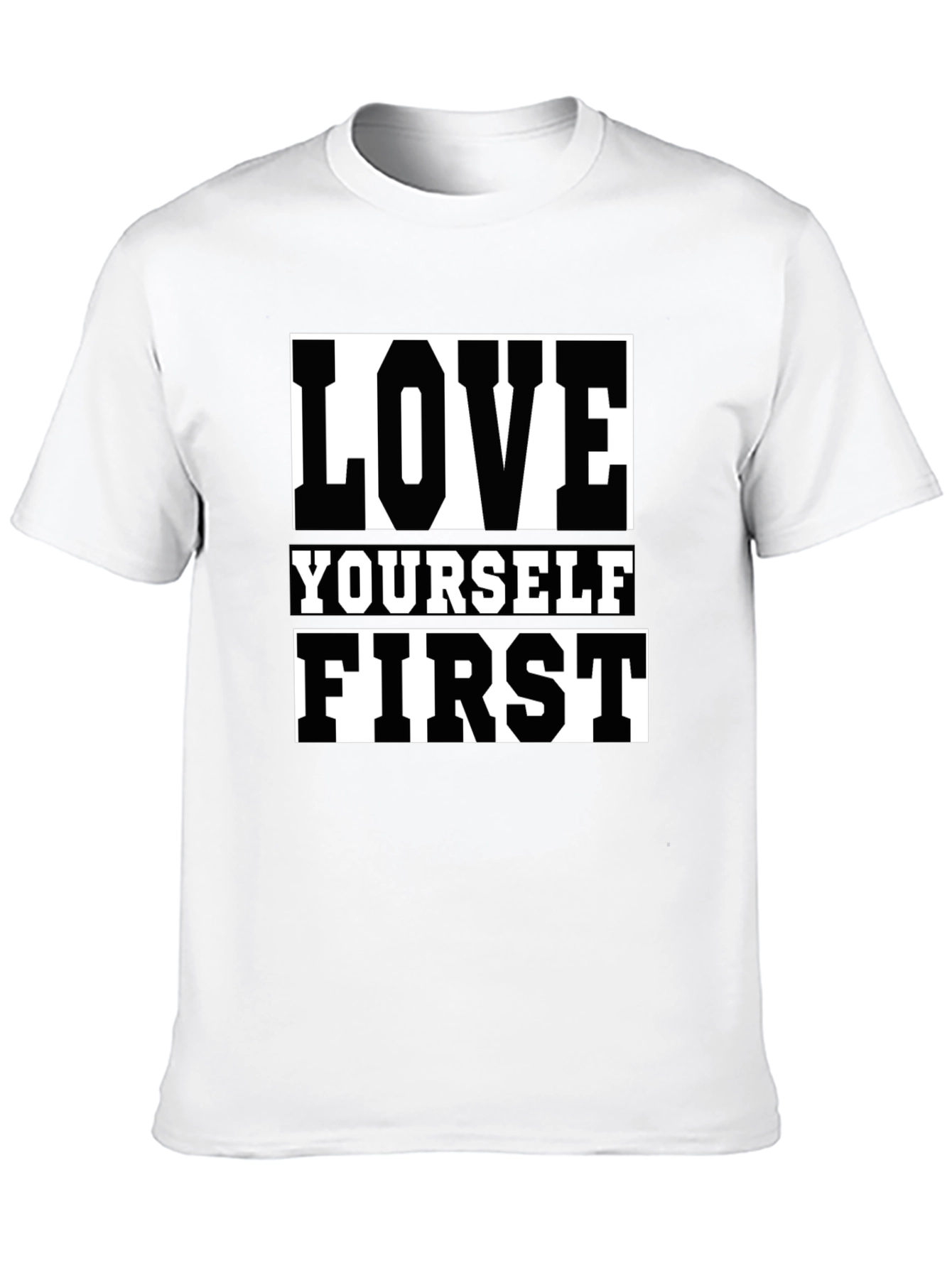 Love Yourself First Graphic Tee - Black