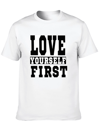 Love Yourself First Graphic Tee - Black