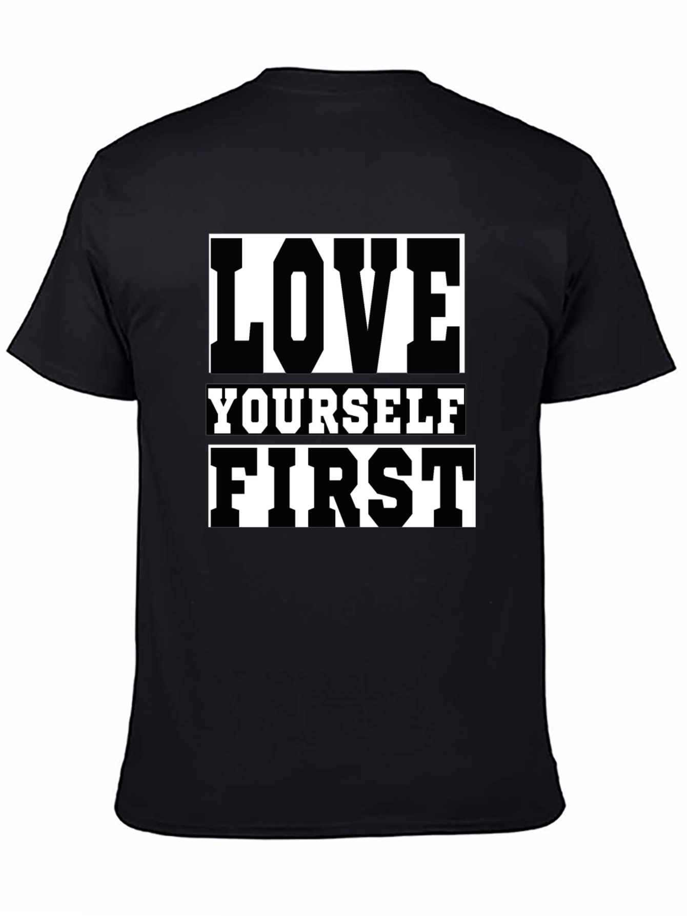 Love Yourself First Graphic Tee - Black