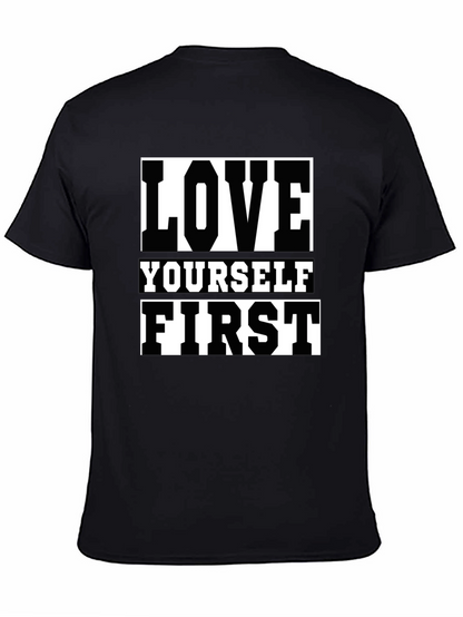 Love Yourself First Graphic Tee - Black