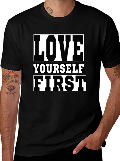 Love Yourself First Graphic Tee - Black