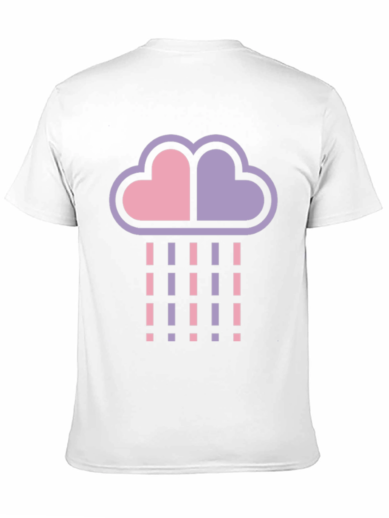 Heart Cloud Rain T-Shirt - Black Cotton Blend