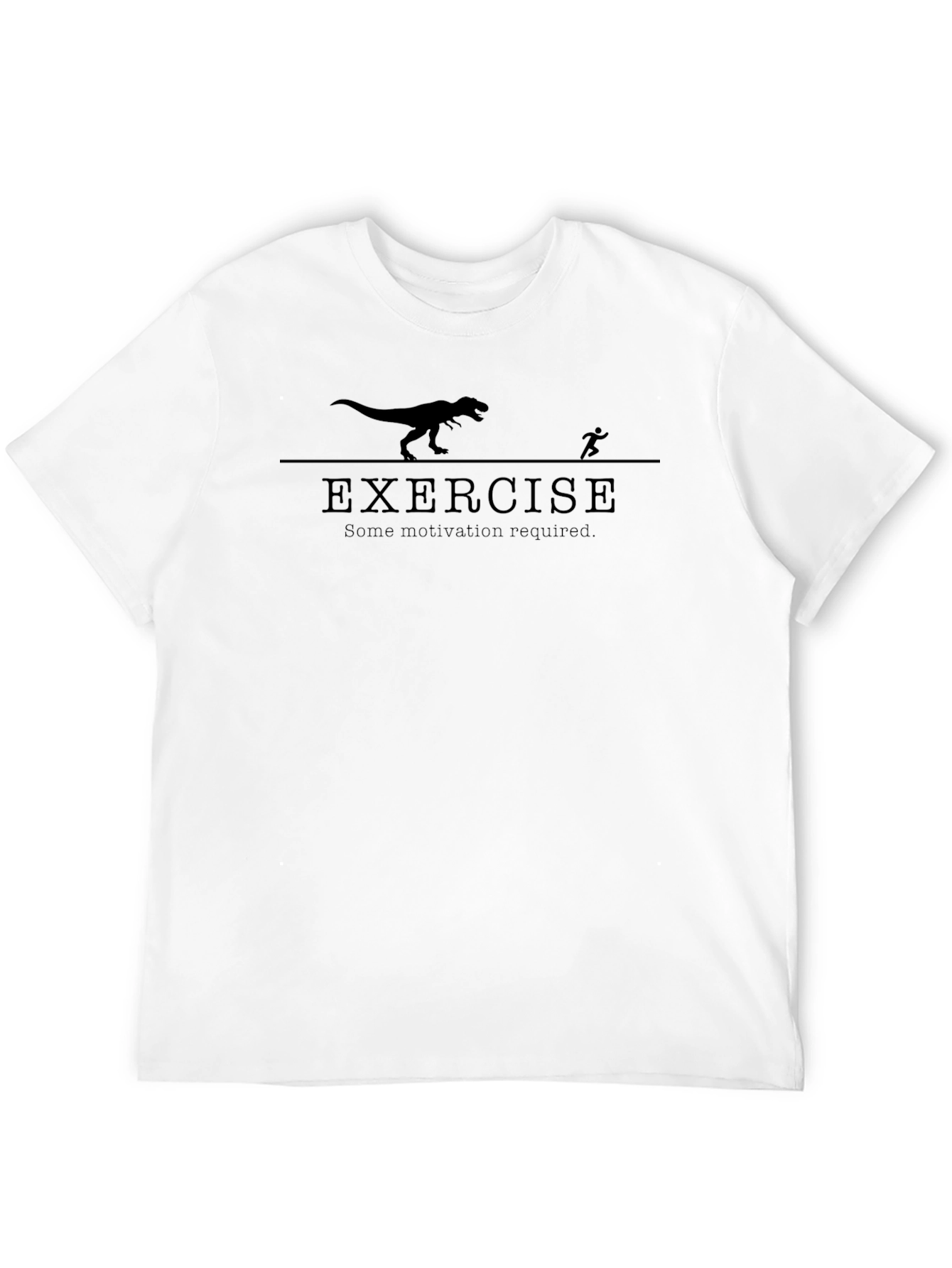 Exercise Motivation T-Shirt - Dinosaur Chase