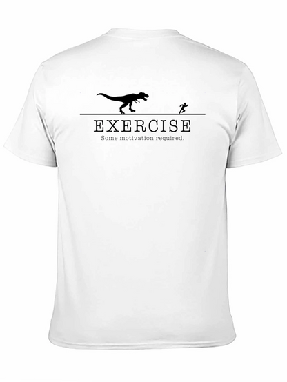 Exercise Motivation T-Shirt - Dinosaur Chase