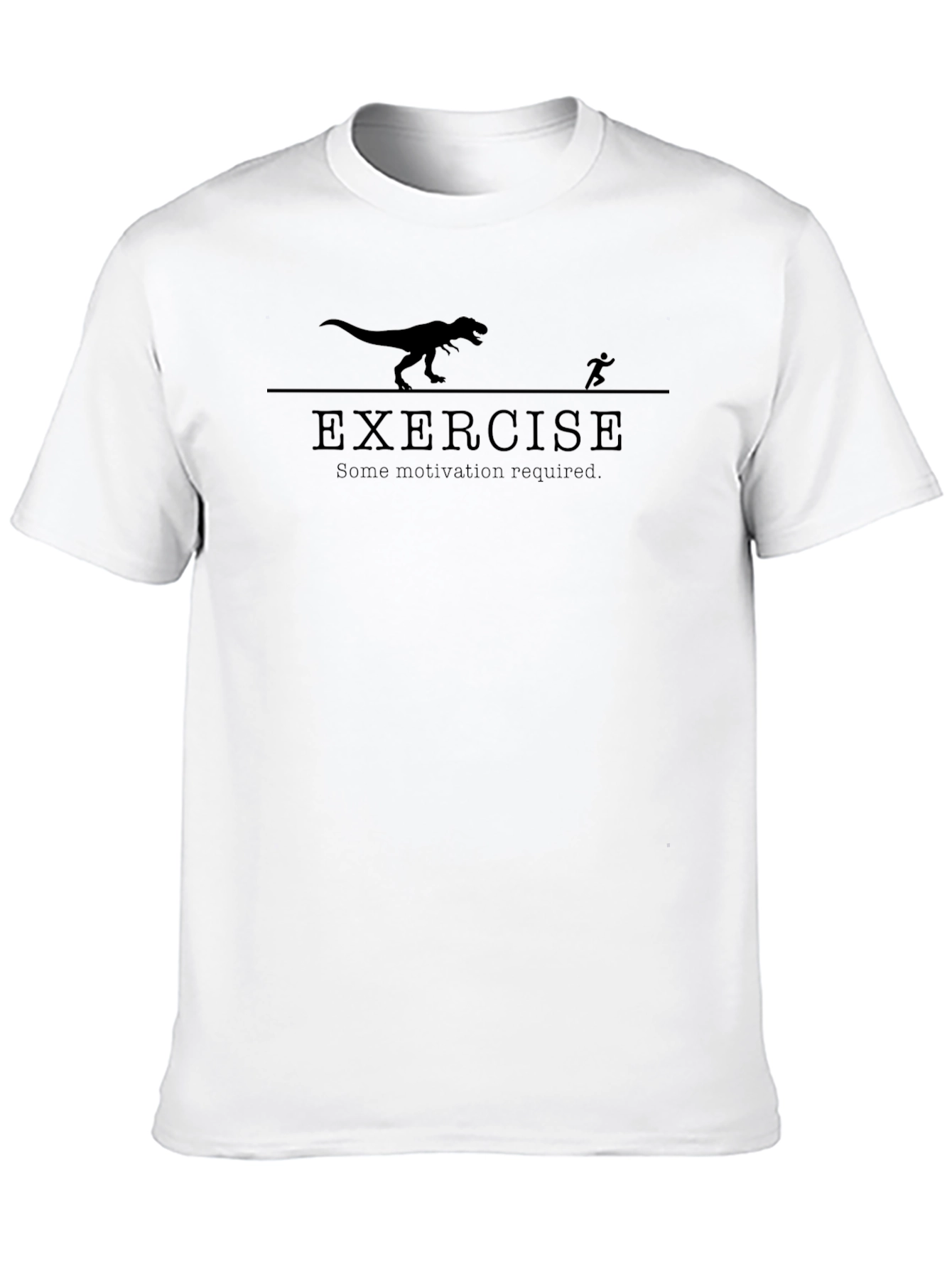 Exercise Motivation T-Shirt - Dinosaur Chase