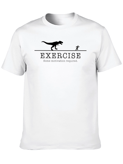 Exercise Motivation T-Shirt - Dinosaur Chase