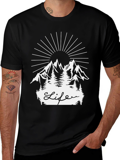 Nature Life Graphic Tee - Black