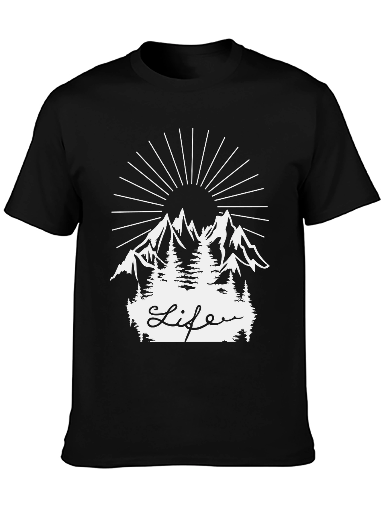 Nature Life Graphic Tee - Black