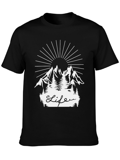 Nature Life Graphic Tee - Black