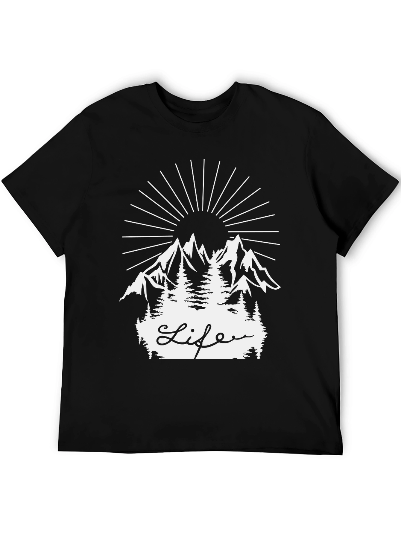 Nature Life Graphic Tee - Black