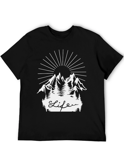Nature Life Graphic Tee - Black