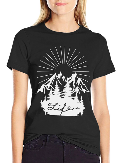 Nature Life Graphic Tee - Black