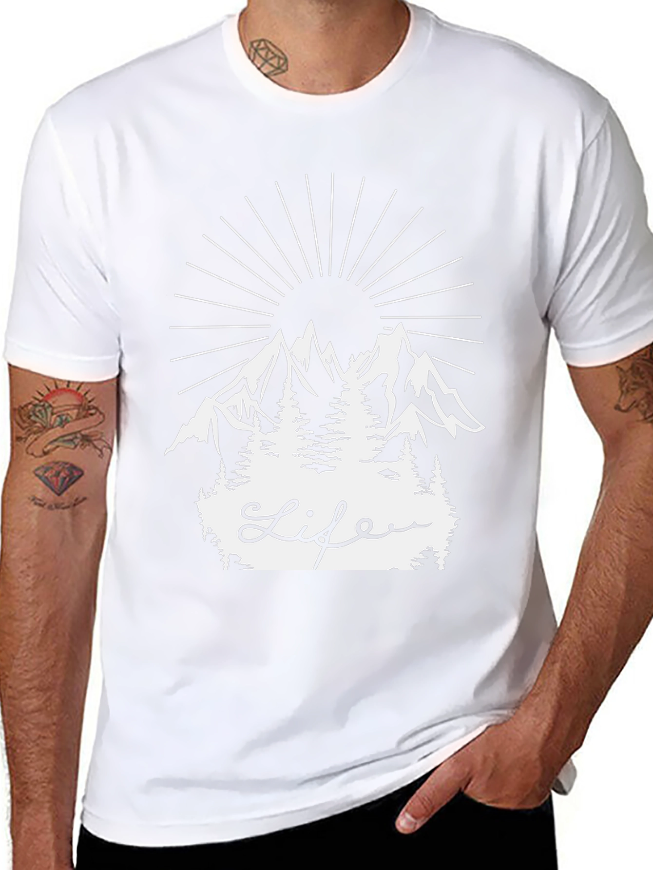 Nature Life Graphic Tee - Black