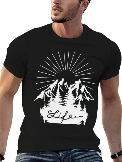 Nature Life Graphic Tee - Black