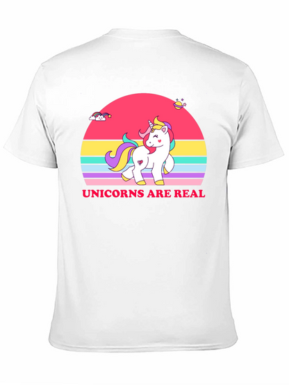Unicorns Are Real Black T-Shirt