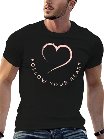 Follow Your Heart Graphic Tee - Black