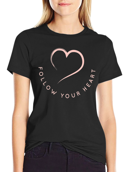 Follow Your Heart Graphic Tee - Black