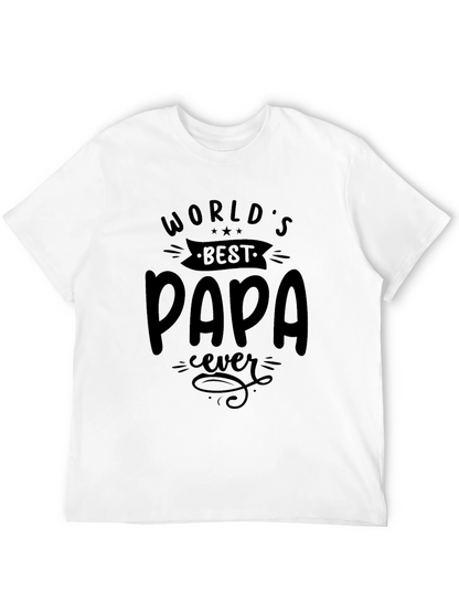 Worlds Best Papa Ever Black T-Shirt