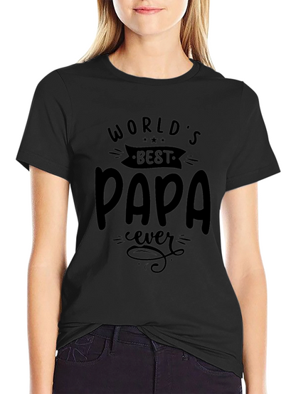 Worlds Best Papa Ever Black T-Shirt