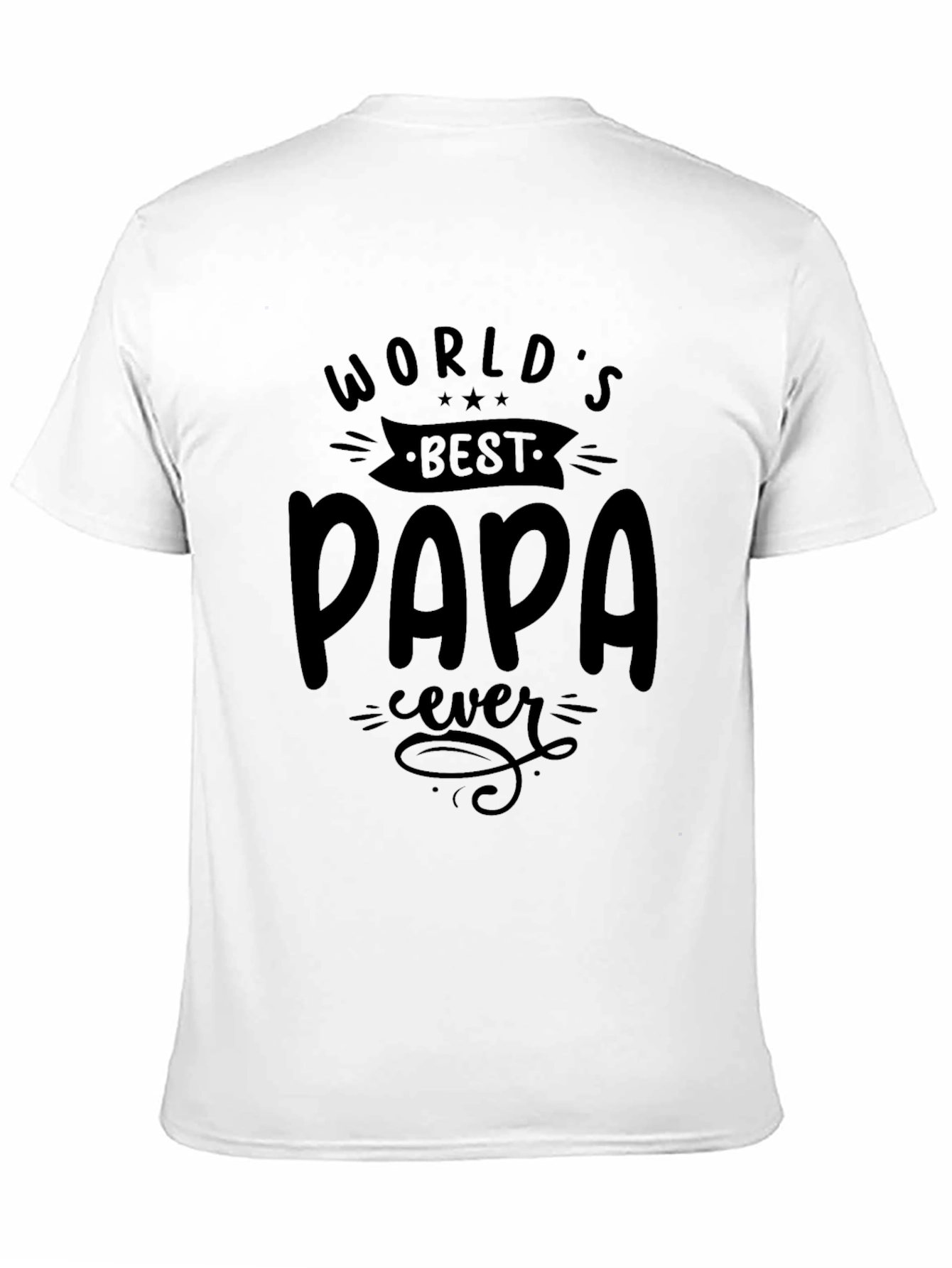 Worlds Best Papa Ever Black T-Shirt