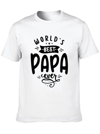 Worlds Best Papa Ever Black T-Shirt