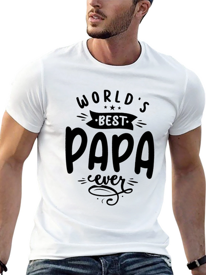 Worlds Best Papa Ever Black T-Shirt
