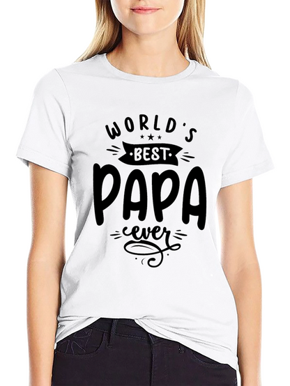 Worlds Best Papa Ever Black T-Shirt