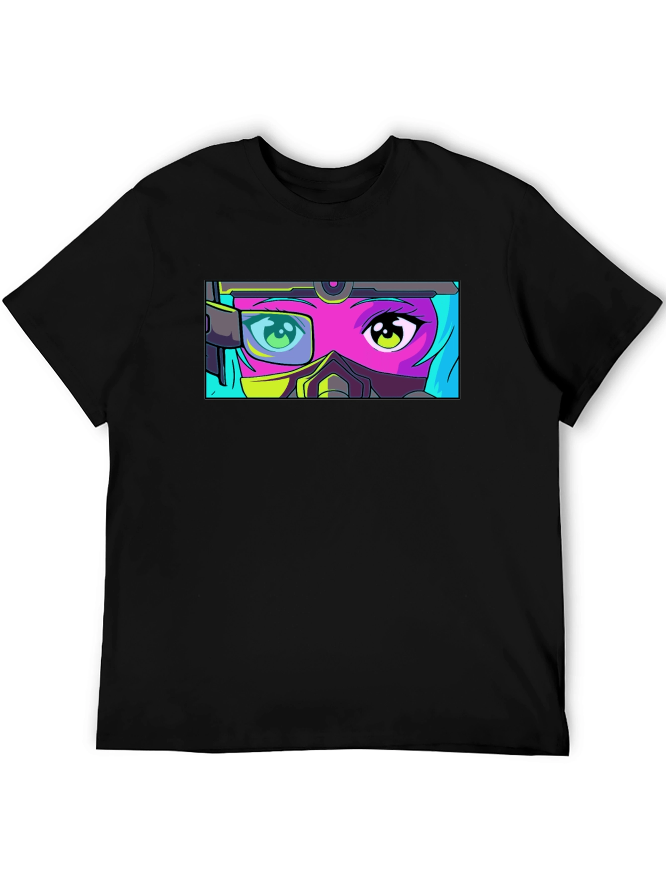 Anime Eyes T-Shirt - Futuristic Manga Graphic Tee