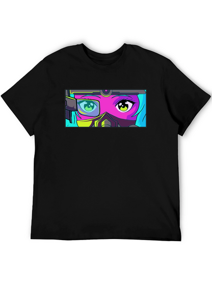 Anime Eyes T-Shirt - Futuristic Manga Graphic Tee