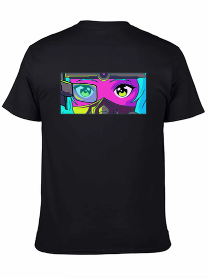 Anime Eyes T-Shirt - Futuristic Manga Graphic Tee