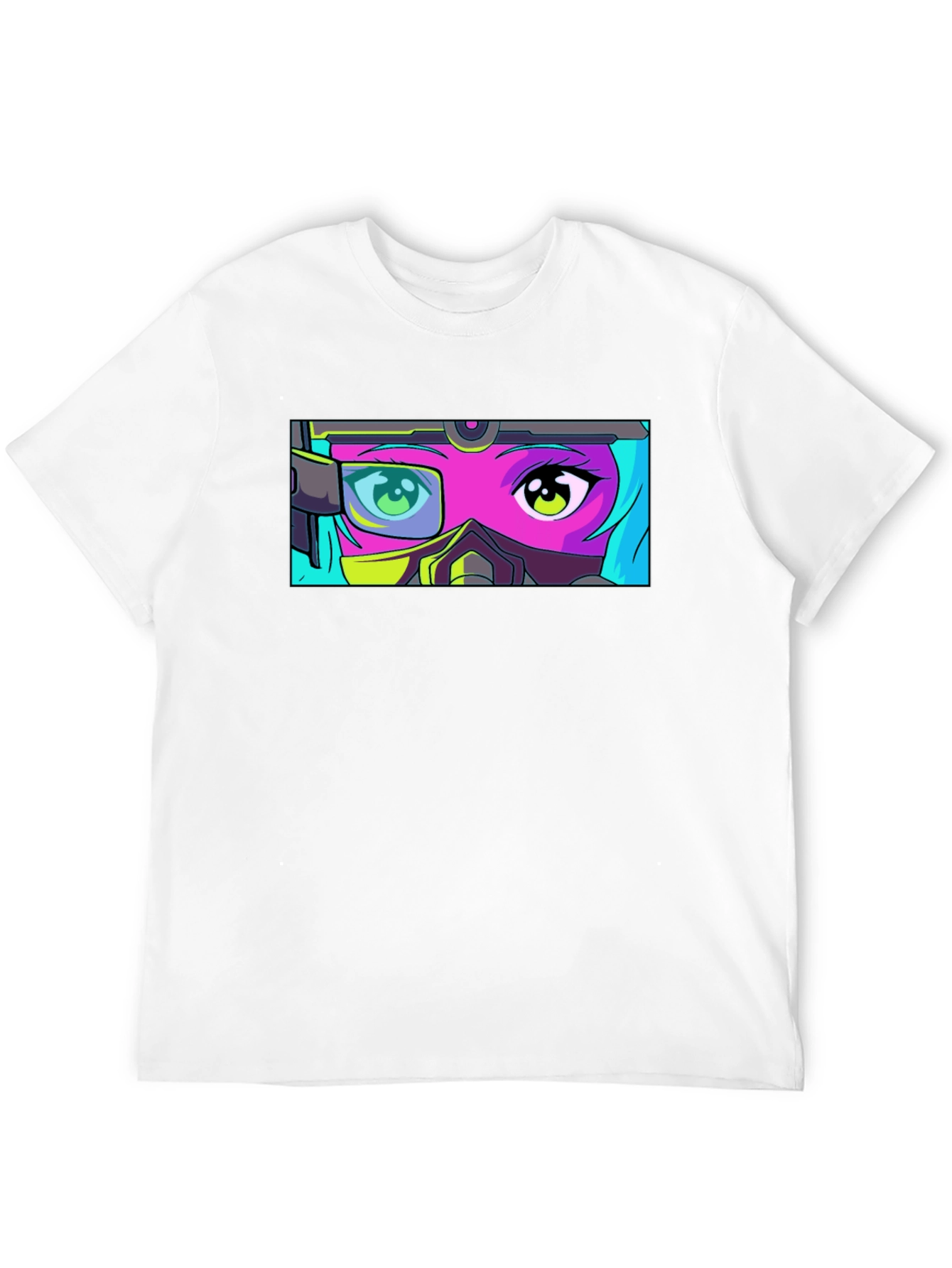 Anime Eyes T-Shirt - Futuristic Manga Graphic Tee