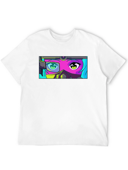 Anime Eyes T-Shirt - Futuristic Manga Graphic Tee