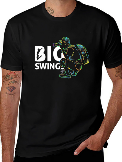 Big Swings Photographer Graphic Tee - Black