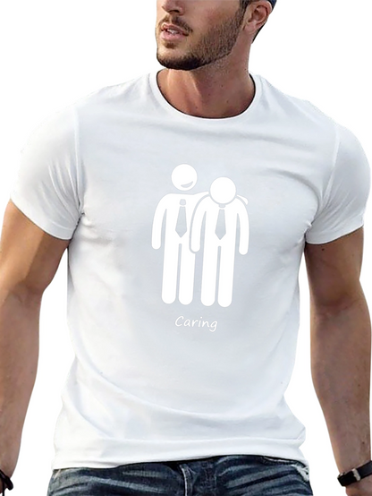 Caring Stick Figure Graphic T-Shirt