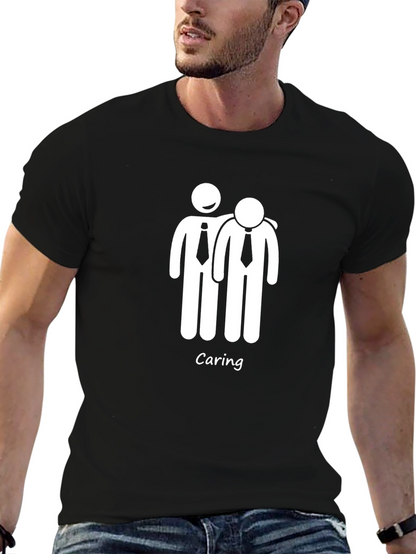 Caring Stick Figure Graphic T-Shirt