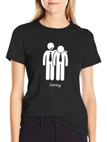 Caring Stick Figure Graphic T-Shirt
