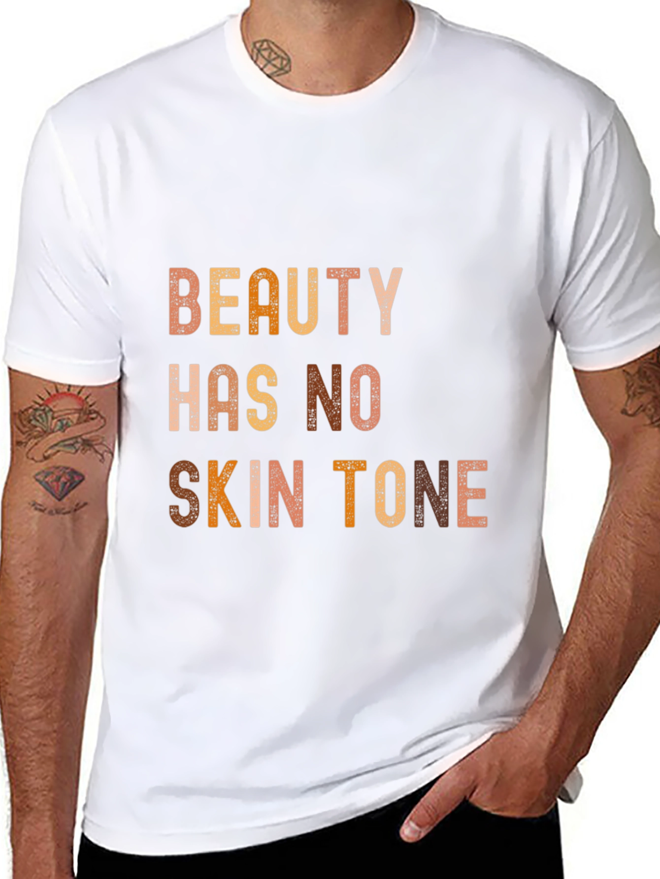 Beauty Has No Skin Tone Graphic Tee - Unisex