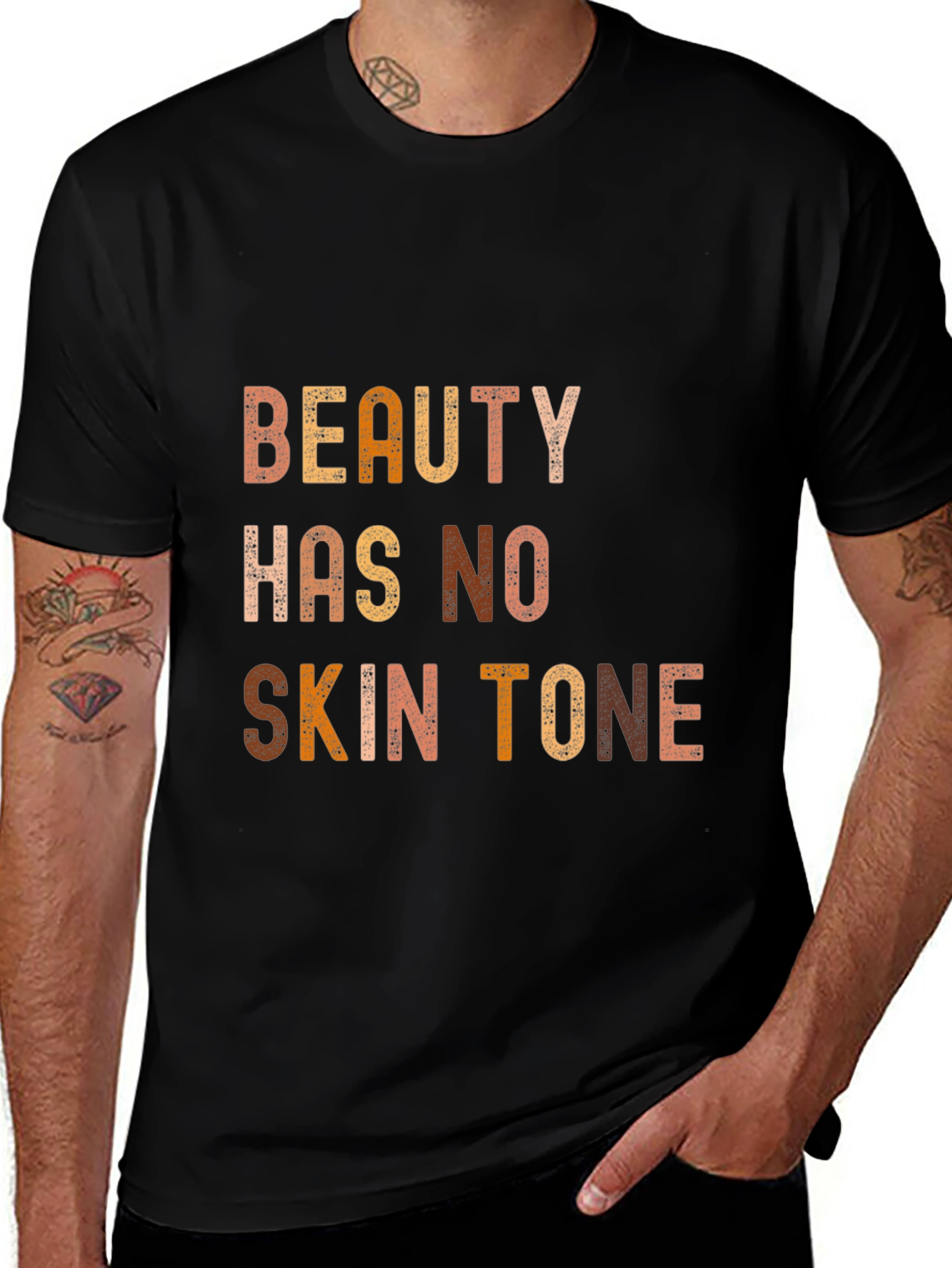Beauty Has No Skin Tone Graphic Tee - Unisex