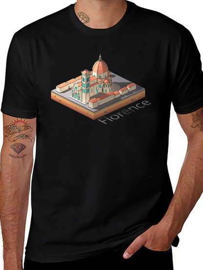 Florence Italy T-Shirt - Black Graphic Tee