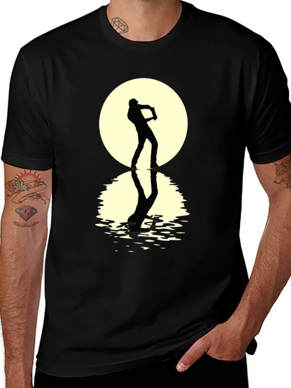 Silhouette Moon Guitar T-Shirt