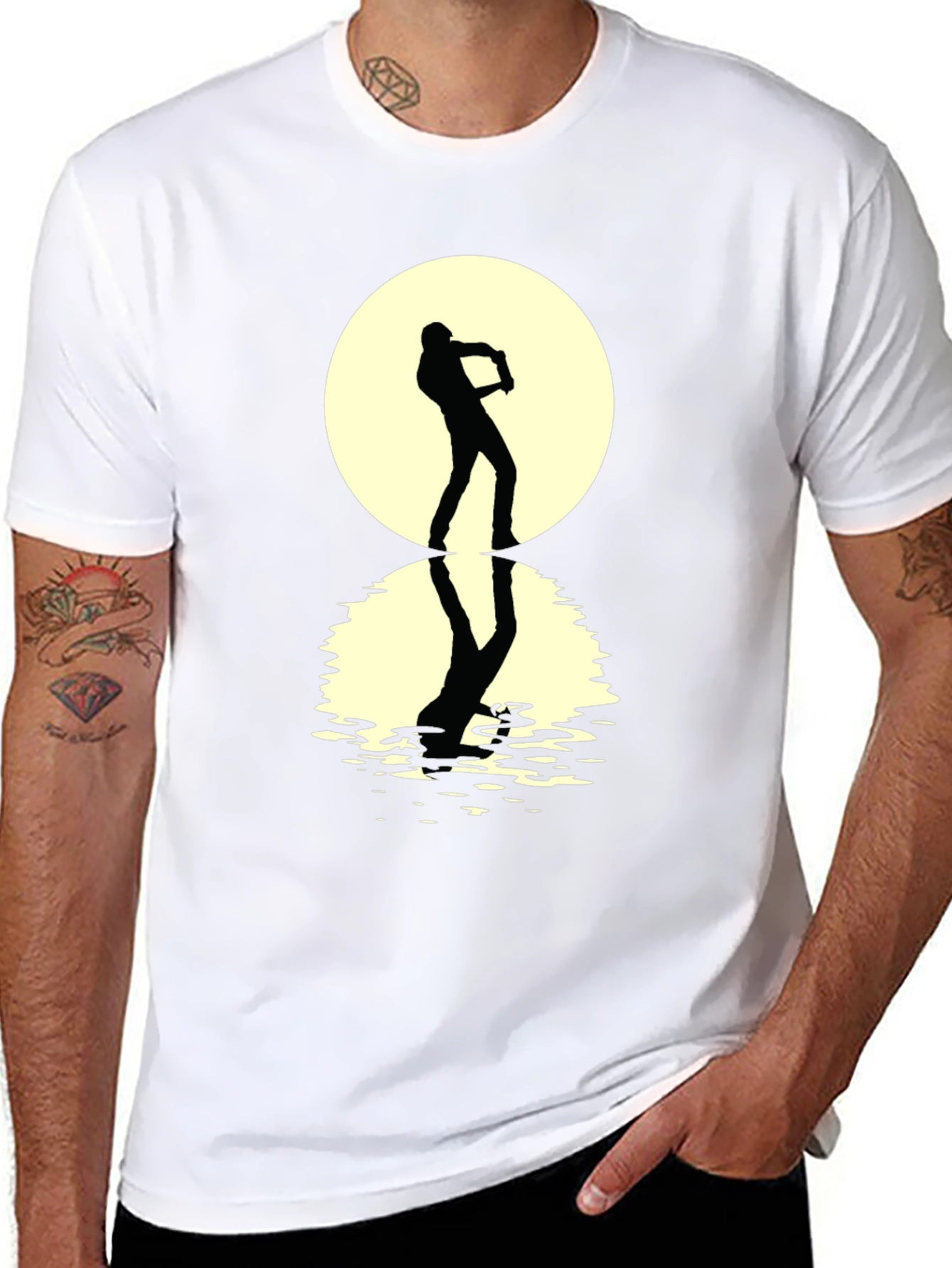 Silhouette Moon Guitar T-Shirt