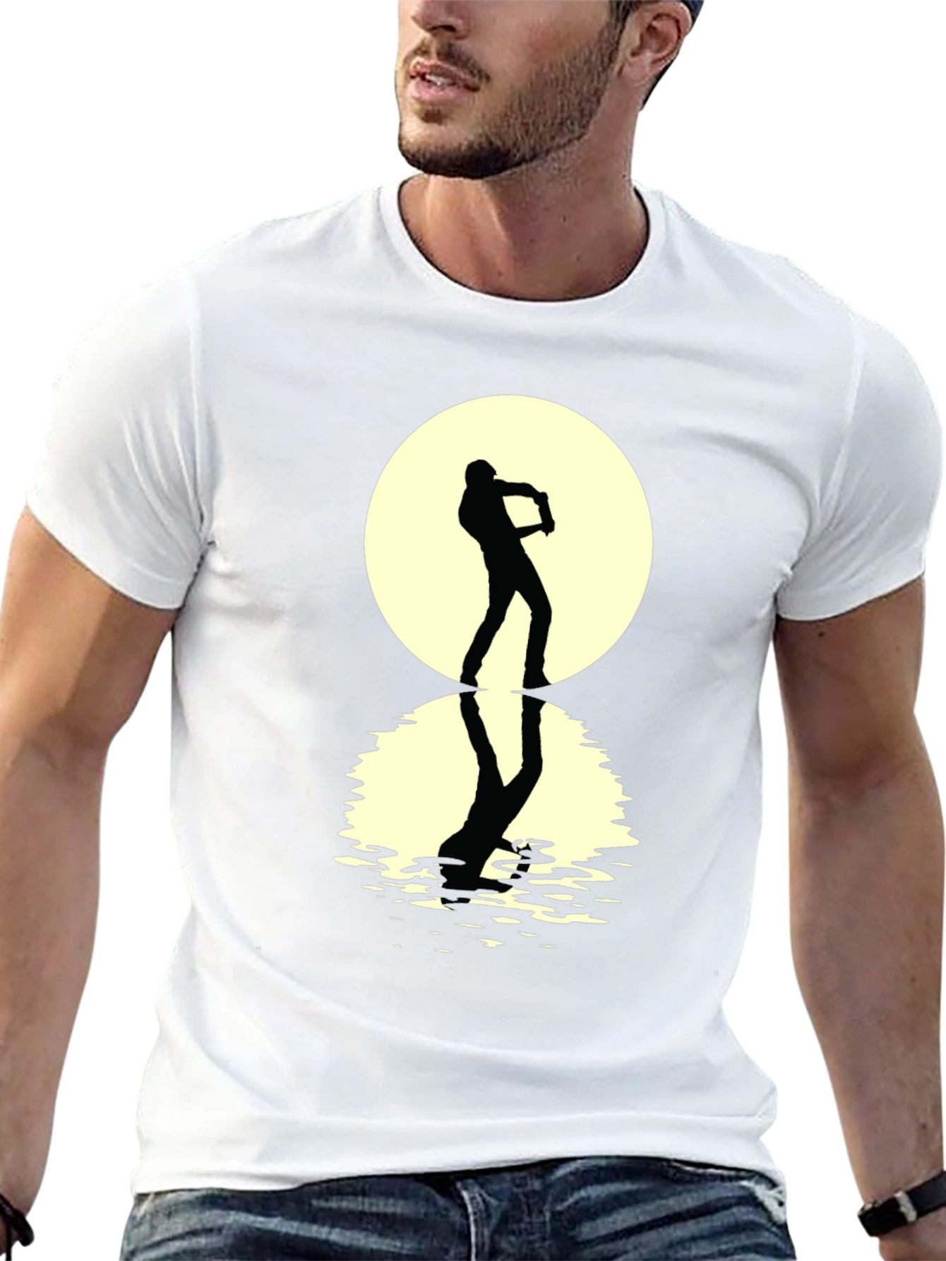 Silhouette Moon Guitar T-Shirt