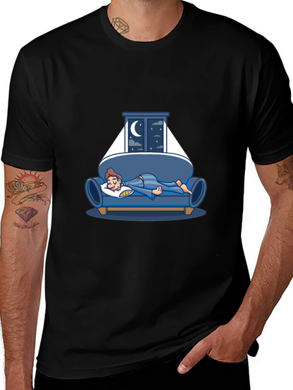 Sleepy Night T-Shirt - Relaxed Fit Cotton Tee