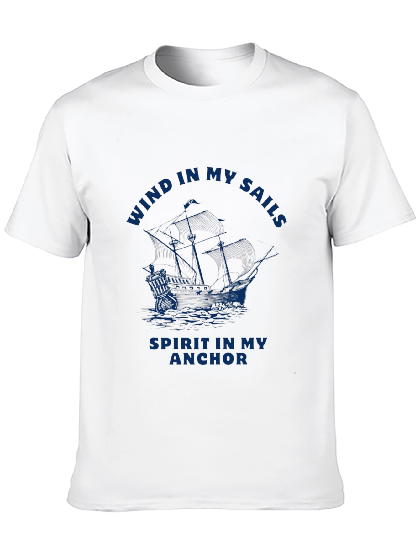 Wind in My Sails Mens Black T-Shirt