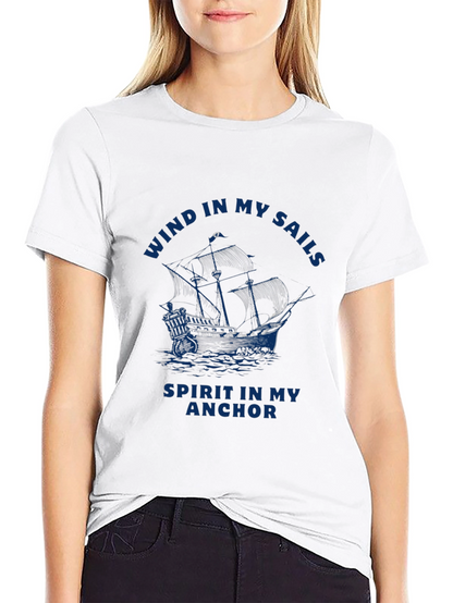 Wind in My Sails Mens Black T-Shirt