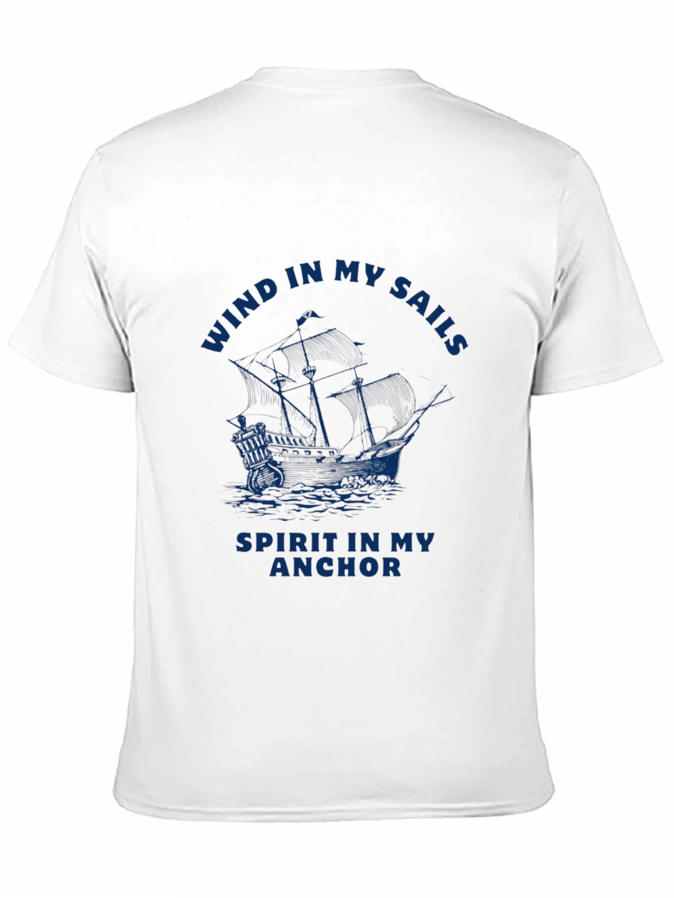 Wind in My Sails Mens Black T-Shirt