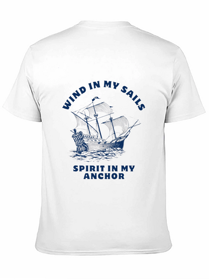 Wind in My Sails Mens Black T-Shirt