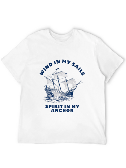 Wind in My Sails Mens Black T-Shirt