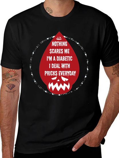 Diabetic Prick Graphic Tee - Funny Diabetes Awareness Shirt